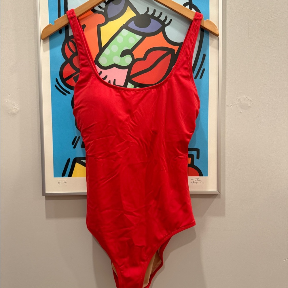 J. Crew Bold Red One-Piece Swimsuit
